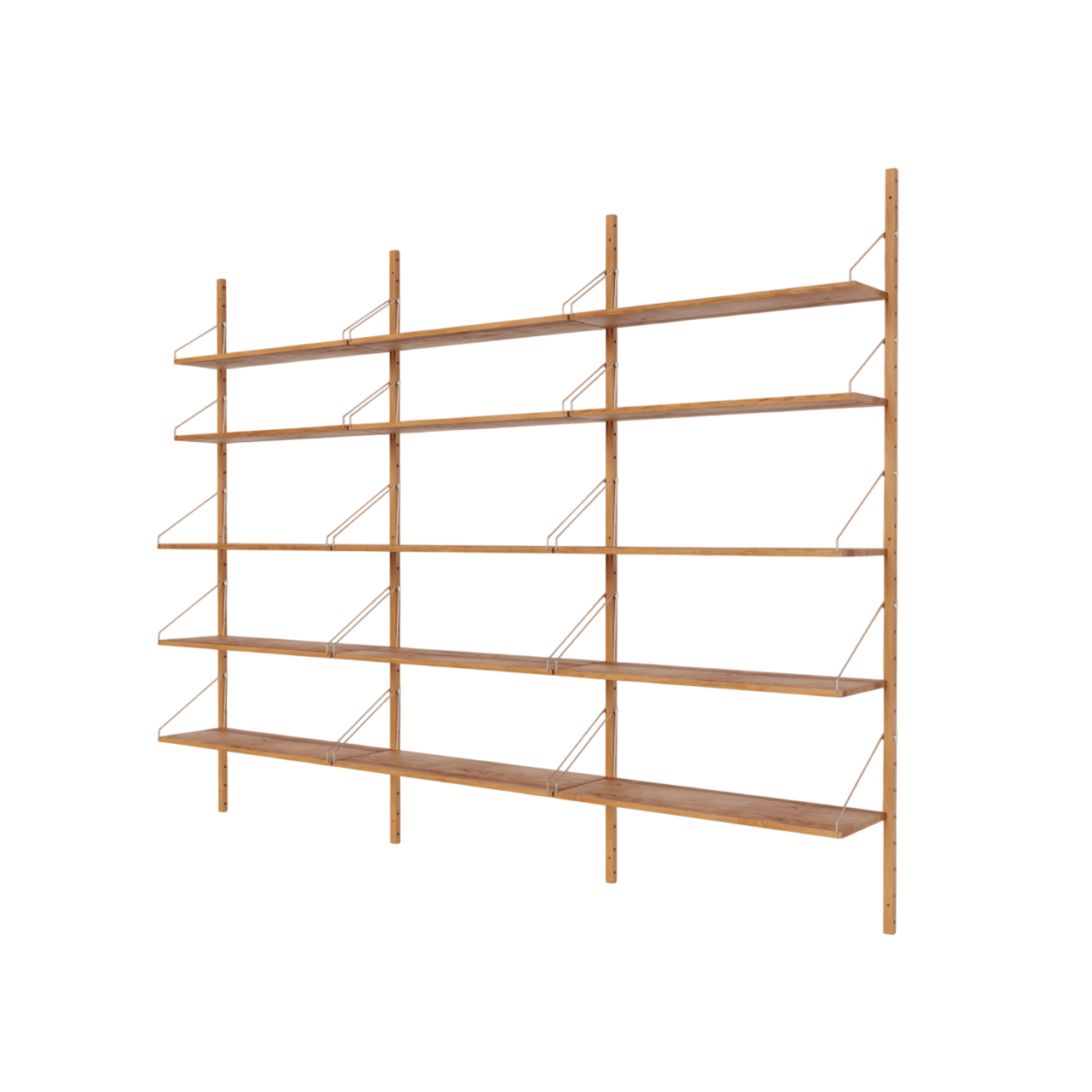 Regał biblioteczny Frama Shelf Triple Section, 185,2x80, dąb naturalny